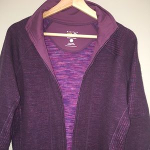 Mountain Hardwear purple wool zip jacket L